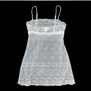 Vintage Victoria's Secret Sheer White Lace dress